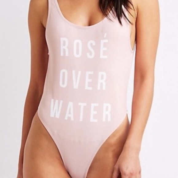 Hot Kiss Other - Rosé over water one piece bathing suit